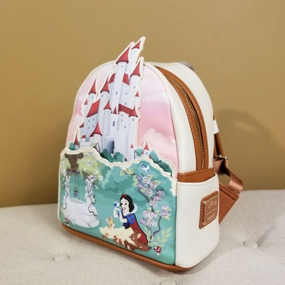 Loungefly Disney Snow White Castle Scene Backpack NEW - Picture 8 of 12
